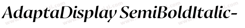 AdaptaDisplay SemiBoldItalic字体转换